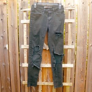 Distressed Levi’s Jeans